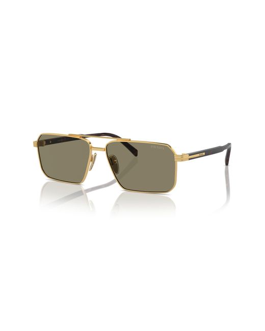 Prada Multicolor 61mm Rectangular Sunglasses for men
