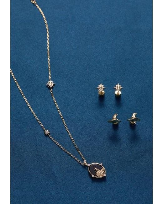 ALEX AND ANI White Harry Potter Hogwarts Pendant Necklace