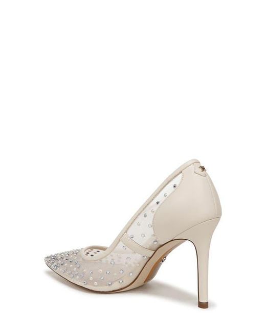 Sam Edelman White Hazel Mesh Pointed Toe Pump