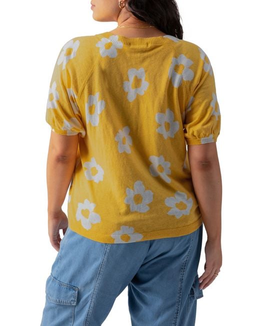 Sanctuary Yellow Sunny Days Print Sweater