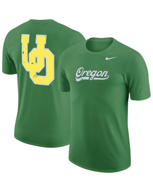 Men's Nike Green Oregon Ducks 2-Hit Tri-Blend Performance T-Shirt