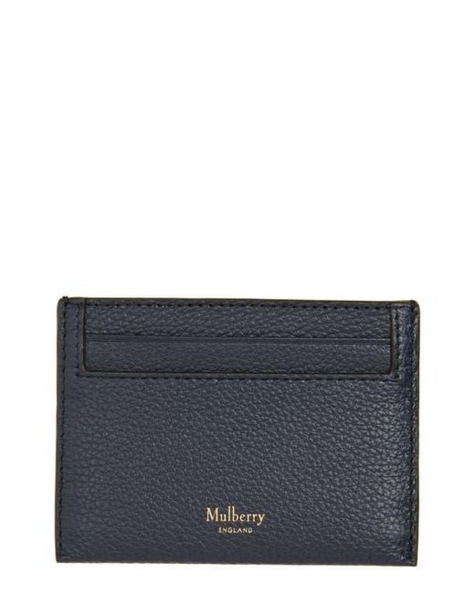 Mulberry Gray Leather Card Case