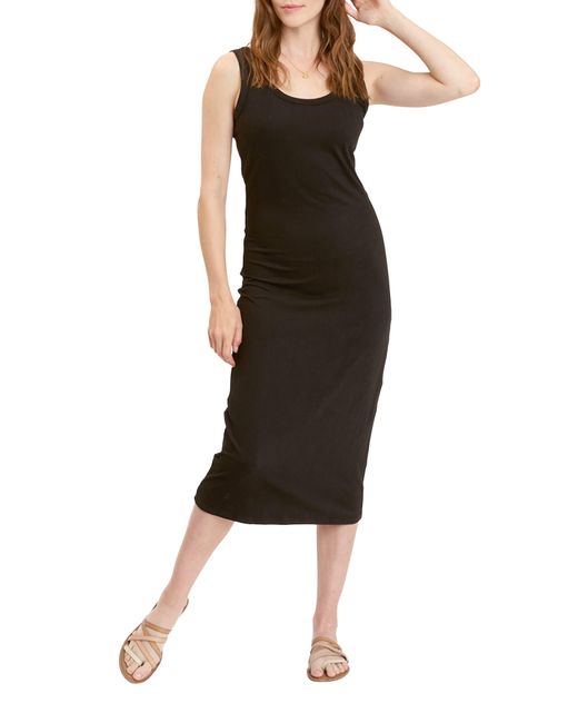 Threads For Thought Black Catelynn Luxe Jersey Tank Midi Dress