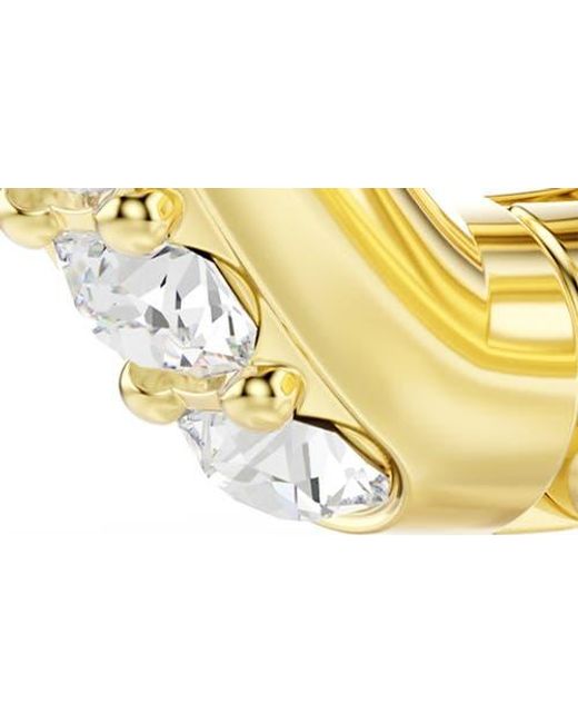 Swarovski Metallic Dextera Crystal Hoop Earrings