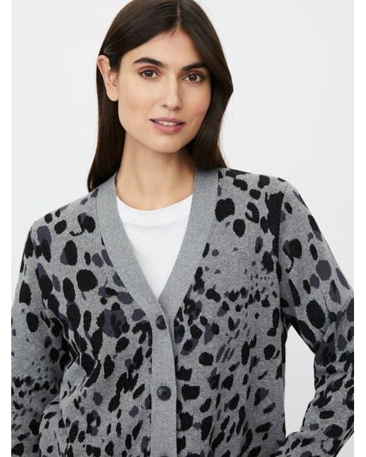 Masai Blue Malokina Leopard Pattern Cardigan