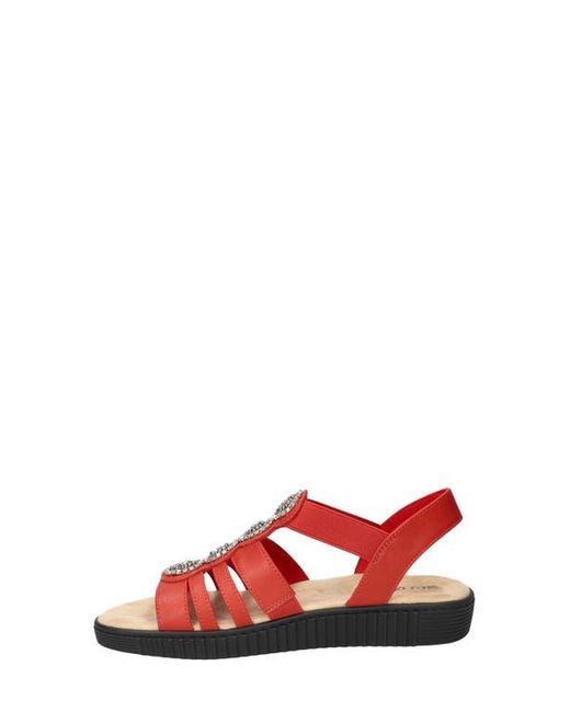 Easy Street Red Samira Embellished Sandal