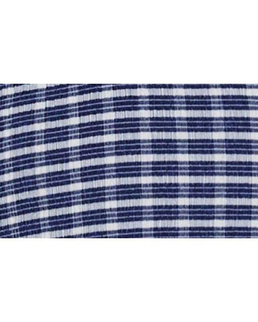 Princess Polly Blue Whimsy Gingham Halter Top