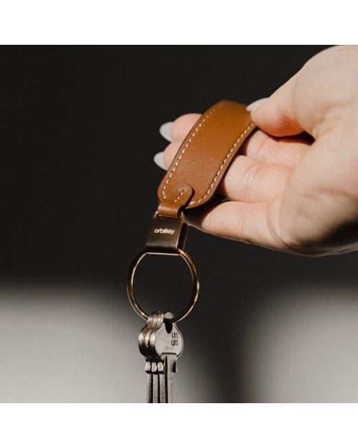 Orbitkey Metallic Leather Loop Keychain