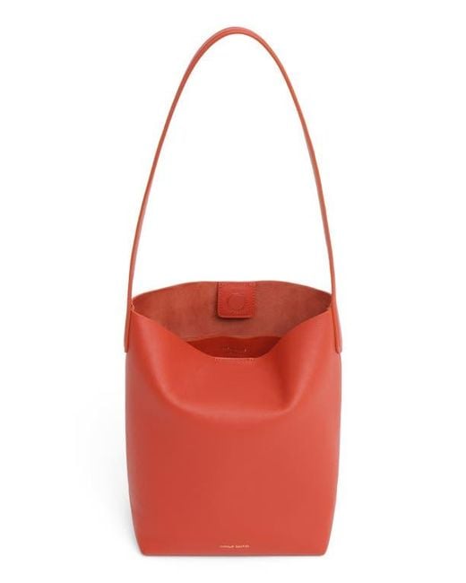 Mansur Gavriel Red Small Everyday Cabas Leather Tote