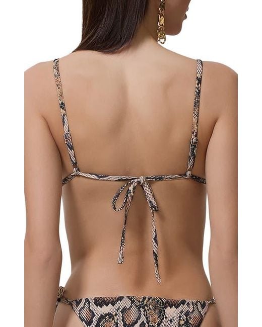 AFRM Brown Capri Triangle Bikini Top