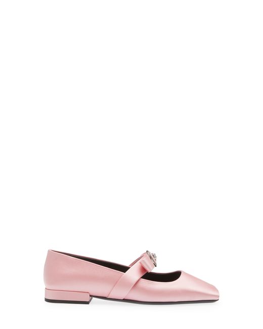Versace Pink Gianni Ribbon Ballet Flat