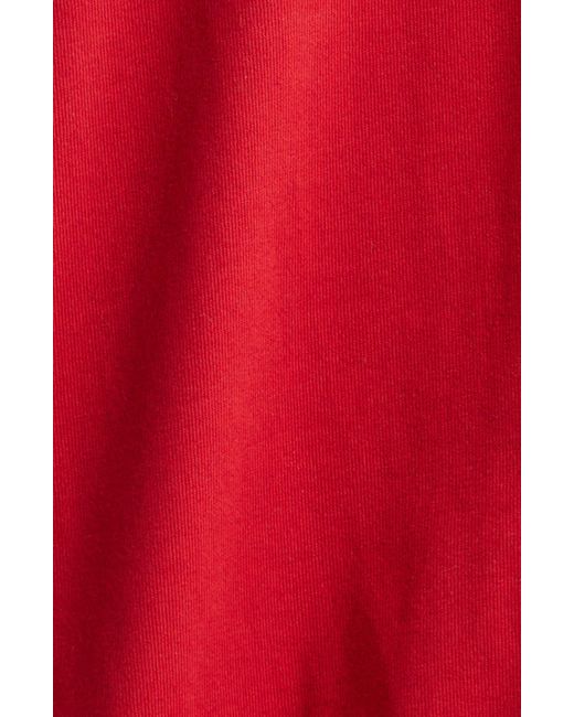 Rick Owens Red Cotton Fleece Zip Hoodie for men