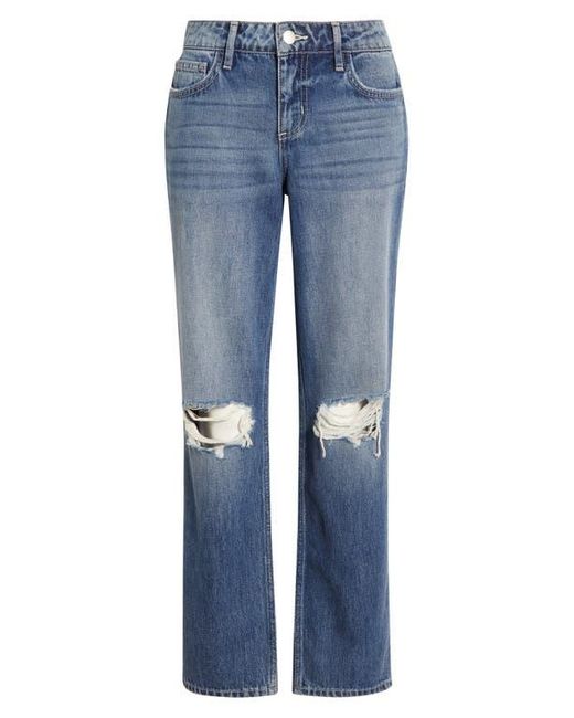 L'Agence Blue Nevia Low Rise Slouch Straight Leg Jeans