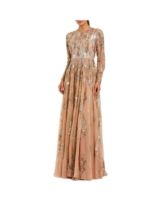mac duggal womens lace embellished evening dress Mac Duggal Women's Embellished Crepe Column Gown - Black main image 1