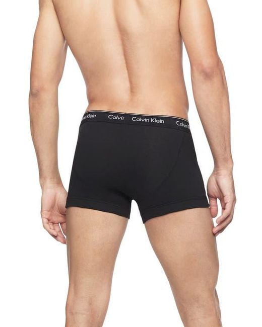Calvin Klein Black Classics 3-Pack Cotton Trunks for men