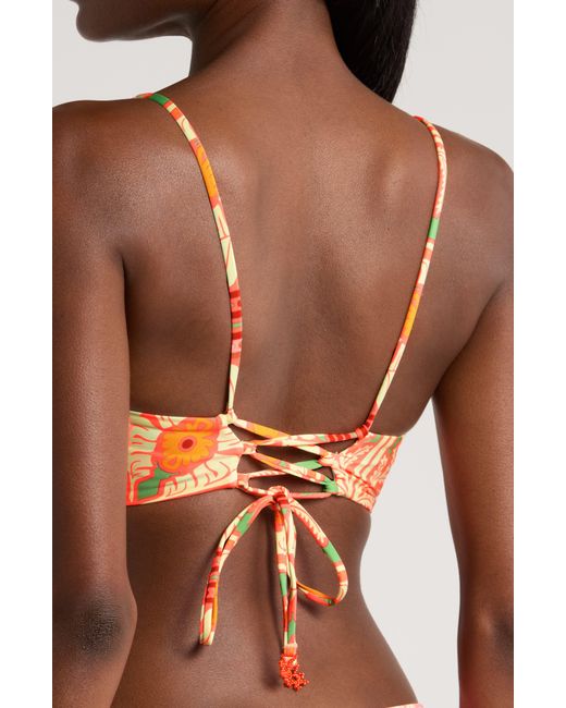 Maaji Orange Kaleidoscope Rocks Reversible Bikini Top