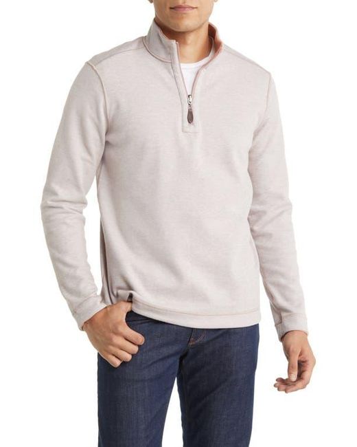 Johnston & Murphy Blue Reversible Quarter Zip Pullover for men
