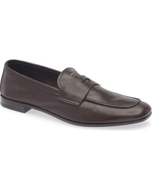 Prada Gray Penny Loafer for men