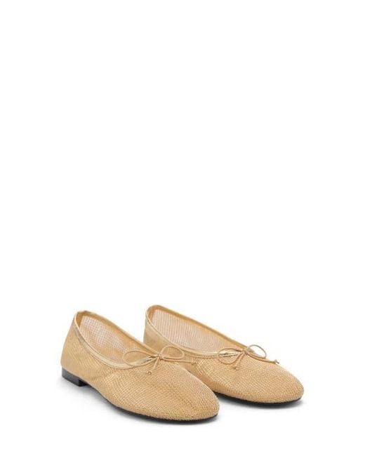 Mango Natural Mesh Ballerina Flat