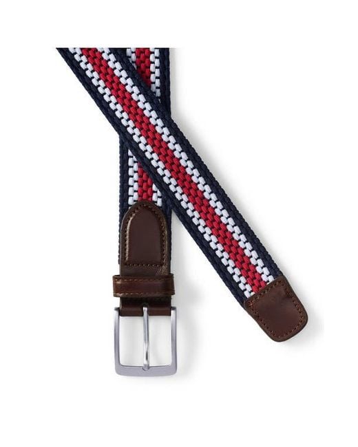 Lands' End Red Elastic Braid Belt for men