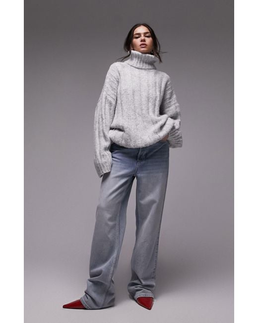 Topshop ribbed hotsell turtleneck