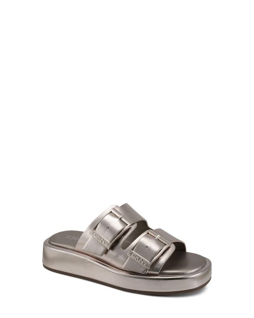 DKNY Gray Leocadia Platform Slide