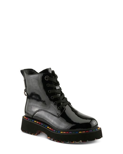 Spring Step Black Mistique Waterproof Combat Boot