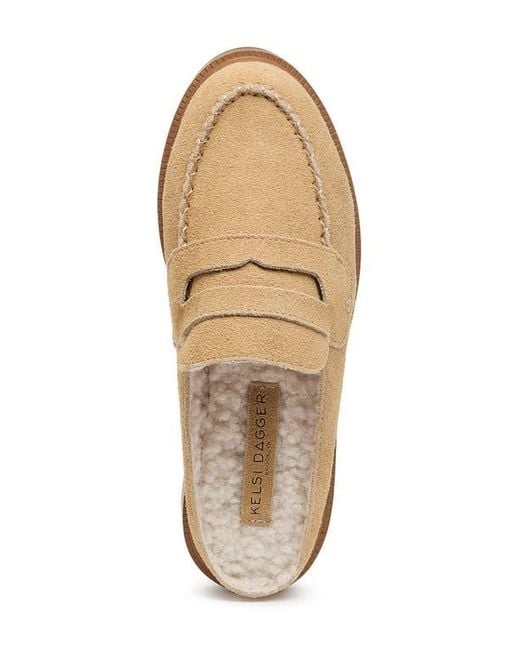 Kelsi Dagger Brooklyn Natural Lock Faux Shearling Lined Mule