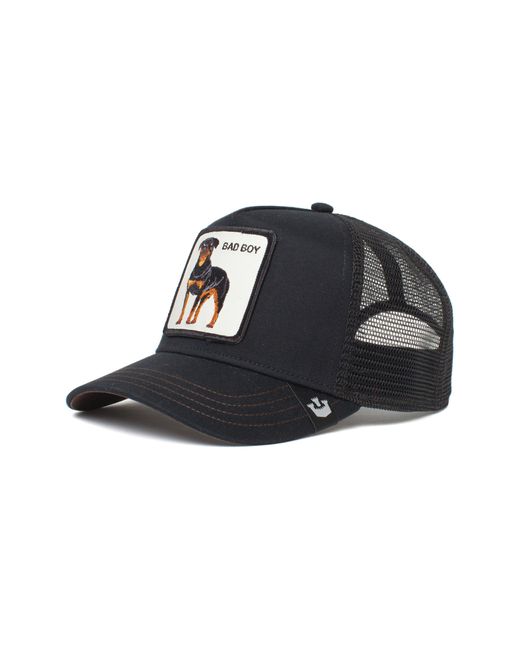 Goorin Bros Black The Baddest Boy Patch Trucker Hat for men