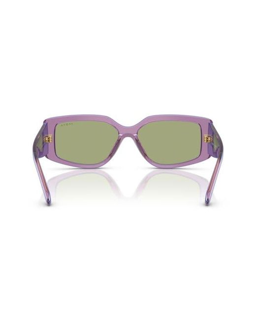 Vogue Green 55Mm Rectangular Sunglasses