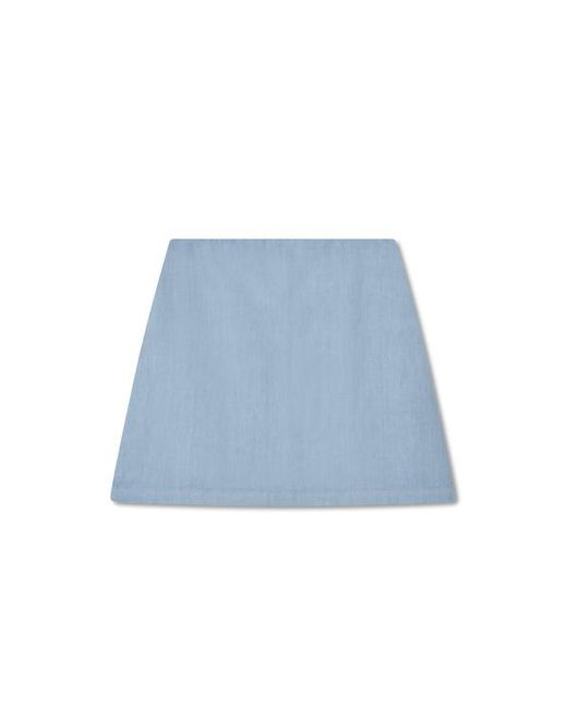VIR VITA Blue Ines Linen Mini Skirt