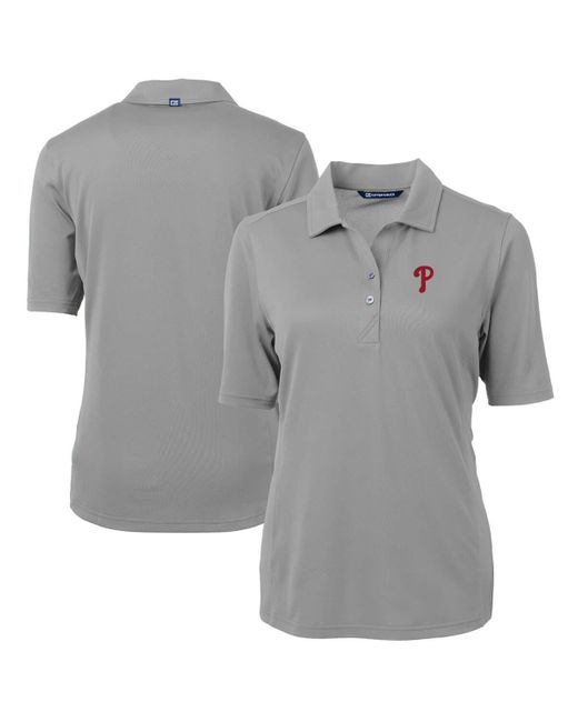 Cutter & Buck Gray Philadelphia Phillies Drytec Virtue Eco Pique Recycled Polo At Nordstrom
