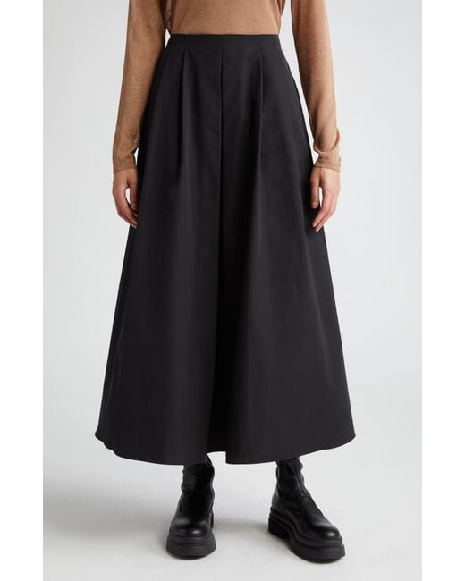 Max Mara Renoir Pleated Midi Skirt in Black | Lyst