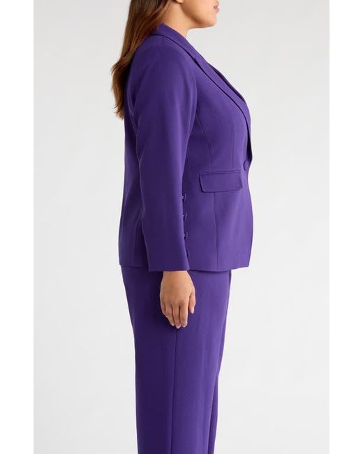 Tahari Blue One-Button Blazer