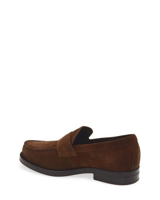 Boss Brown Dressletic Suede Penny Loafer for men