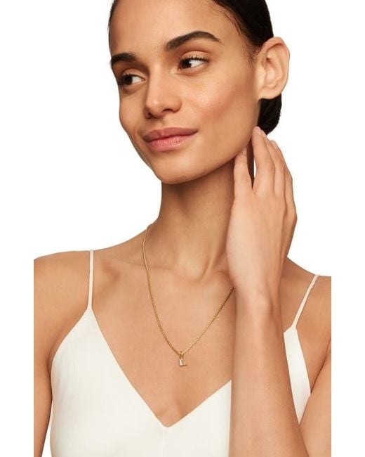 David Yurman Metallic Pavé A Initial Pendant