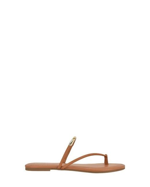 Calvin Klein Brown Bienna Toe Loop Sandal
