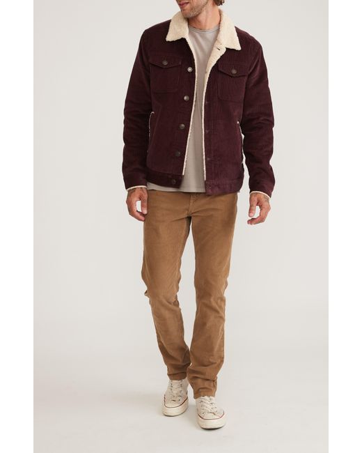 Marine Layer Multicolor Boise Corduroy & Faux Shearling Trucker Jacket for men