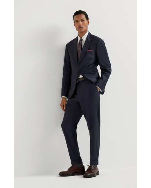 Brunello Cucinelli Blue Twill Blazer for men
