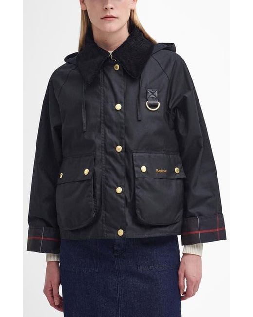 Barbour Blue Reighton Waxed Cotton Jacket