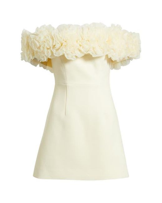 Sonya Moda Nahla Rosette Off The Shoulder Cocktail Minidress in Natural | Lyst Sonya Moda Nahla Rosette Off The Shoulder Cocktail Minidress in Natural | Lyst