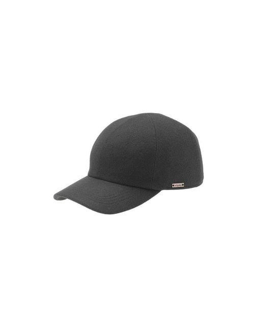 Wigéns Gray Wool Baseball Cap With Earflaps for men