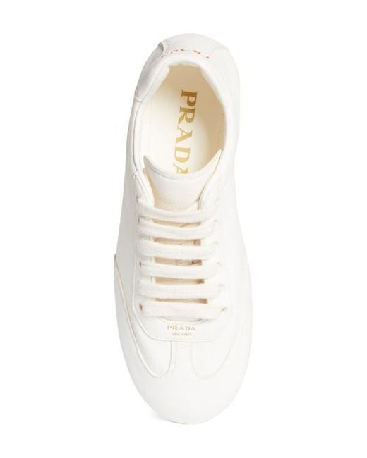 Prada White Low Top Sneaker
