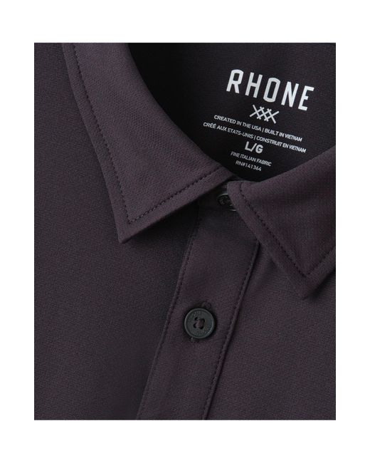 Rhone Black Commuter Polo for men