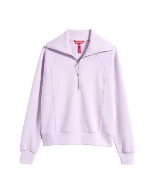 Spanx Purple Airessentials Half Zip Sweatshirt