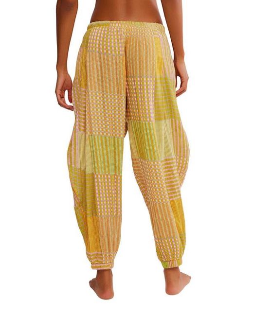 Free People Yellow Night After Night Pajama Pants