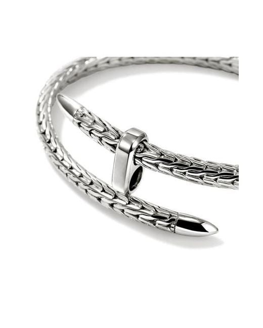 John Hardy Metallic Spear Flex Cuff, Sterling for men