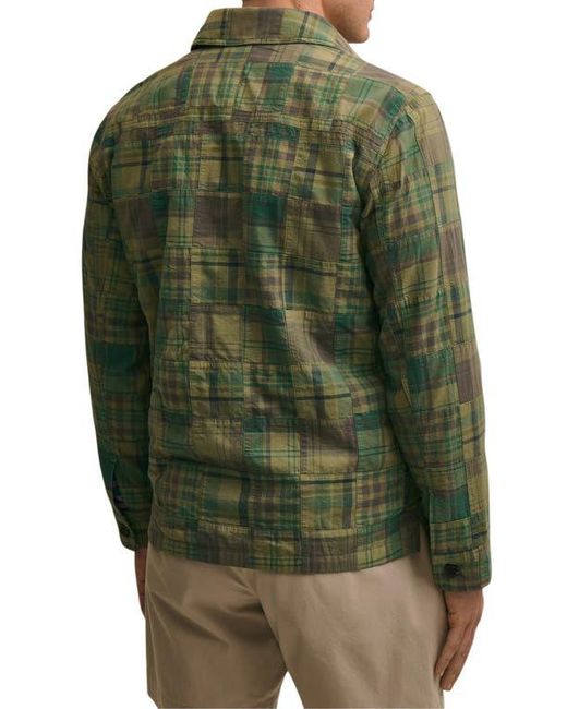 Brooks Brothers Green Patchwork Cotton Shirt Jacket for men