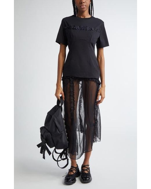 【関税込み】Bow Front Backpack - Simone Rocha - Nylon - Blac Simone Rocha Bow Front Backpack in Black | Lyst