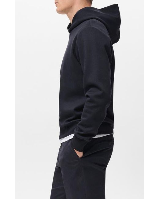 Mango Blue Regular Fit Fleece Hoodie for men